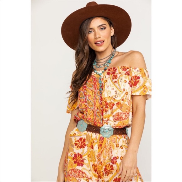 Free People Carmen Off The Shoulder Jumpsuit - Picture 4 of 15